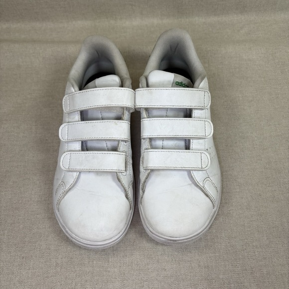 Adidas Kids Original Stan Smith Sneakers White With Green Accents Size 2 - Picture 2 of 8